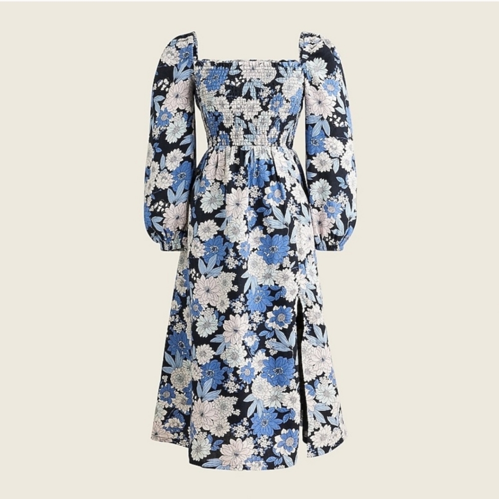 J. Crew Linen daydream dress in zinnia floral